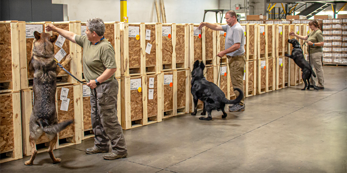 Commercial freight Services - K9 Air Cargo Screening in Detroit