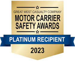 CFS is Platinum Recipient of the Motor Carrier Safety Award 2023